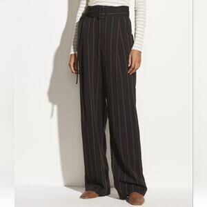 VINCE Women's Belted Stripe Wide Leg Pants. Size 2